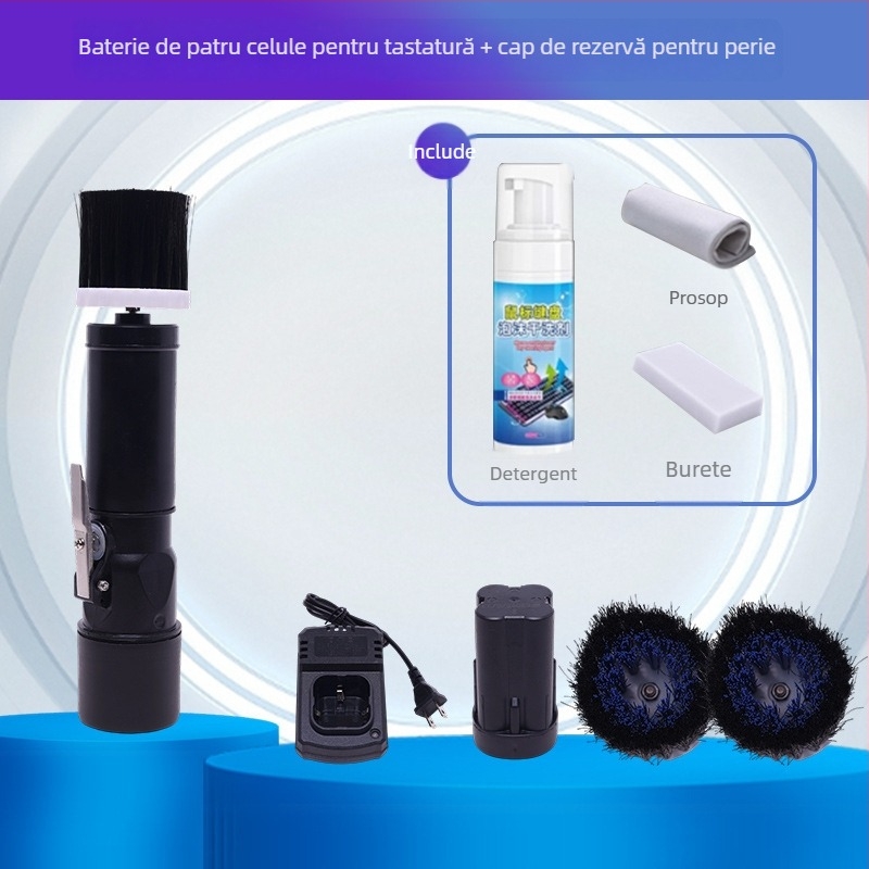 Perie electrică pentru tastatură, curățare profundă a spațiilor dintre taste, YM003, Yuming Electric; compatibilă cu laptopuri și calculatoare; imprimare logo disponibil.