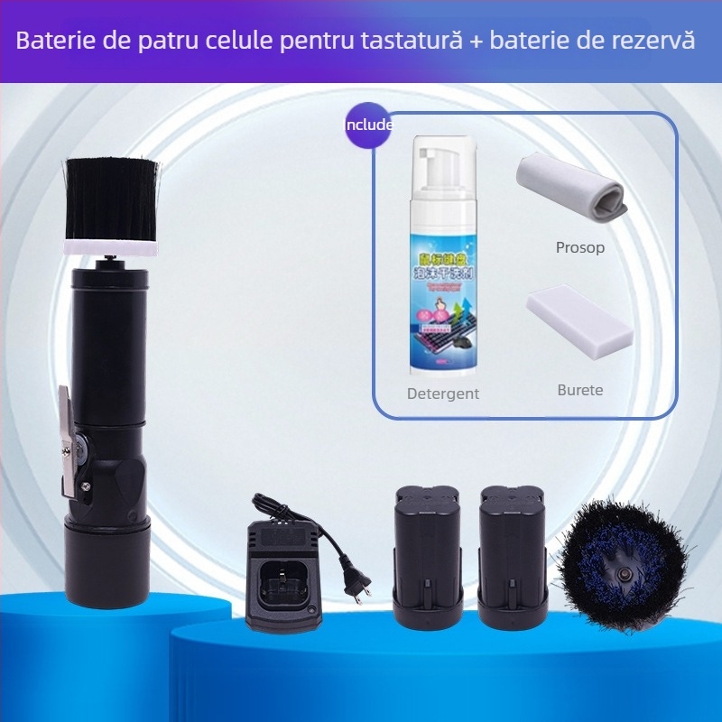 Perie electrică pentru tastatură, curățare profundă a spațiilor dintre taste, YM003, Yuming Electric; compatibilă cu laptopuri și calculatoare; imprimare logo disponibil.