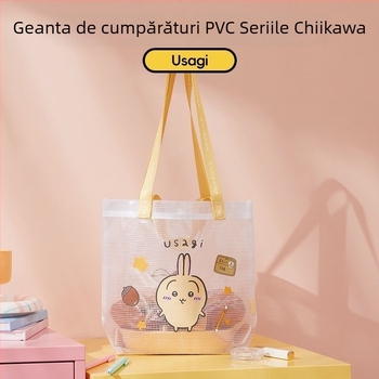 Geantă de umăr Chiikawa Usagi, seria, material PVC, stil proaspăt și dulce, cu compartimente