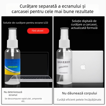 Set de curățare pentru computer cu nouă părți: curățitor pentru ecran, carcasa notebookului și unelte de curățare a tastaturii — Model Qjj-003; Brand Tide competition; Compatibil cu 21789048979