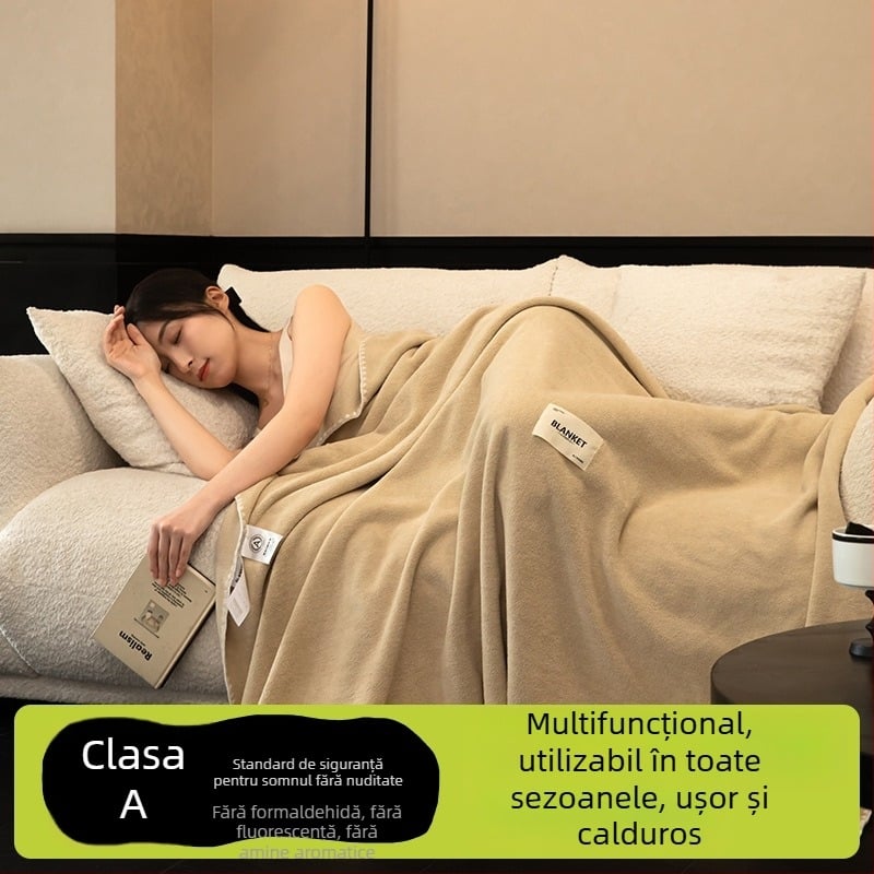 Pătură din cașmir, stil modern minimalist, model monocrom, greutate 500–799 g, calitate premium, potrivit pentru toate sezoanele