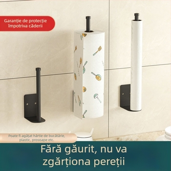 Jianyi Mu oțel inoxidabil montat pe perete, suport pentru folie de bucătărie cu cârlig – etichetare privată permisă