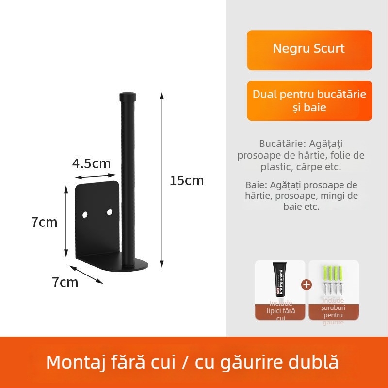 Jianyi Mu oțel inoxidabil montat pe perete, suport pentru folie de bucătărie cu cârlig – etichetare privată permisă