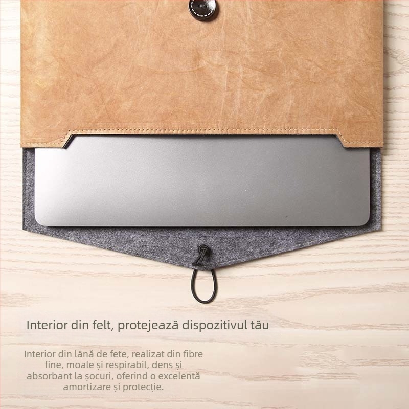Husă interioară pentru laptop cu liner din hârtie DuPont – husă de protecție ușoară, compatibilă cu MacBook Pro, MacBook Air și alte modele