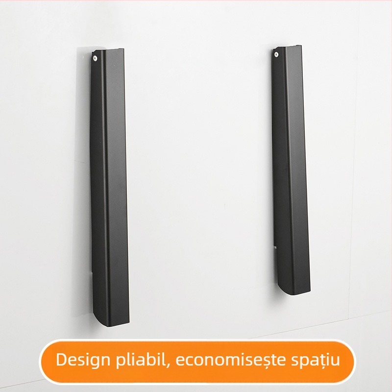 Umeraș pentru haine montat pe perete din Space Aluminum – pliabil, telescopic, bară exterioară