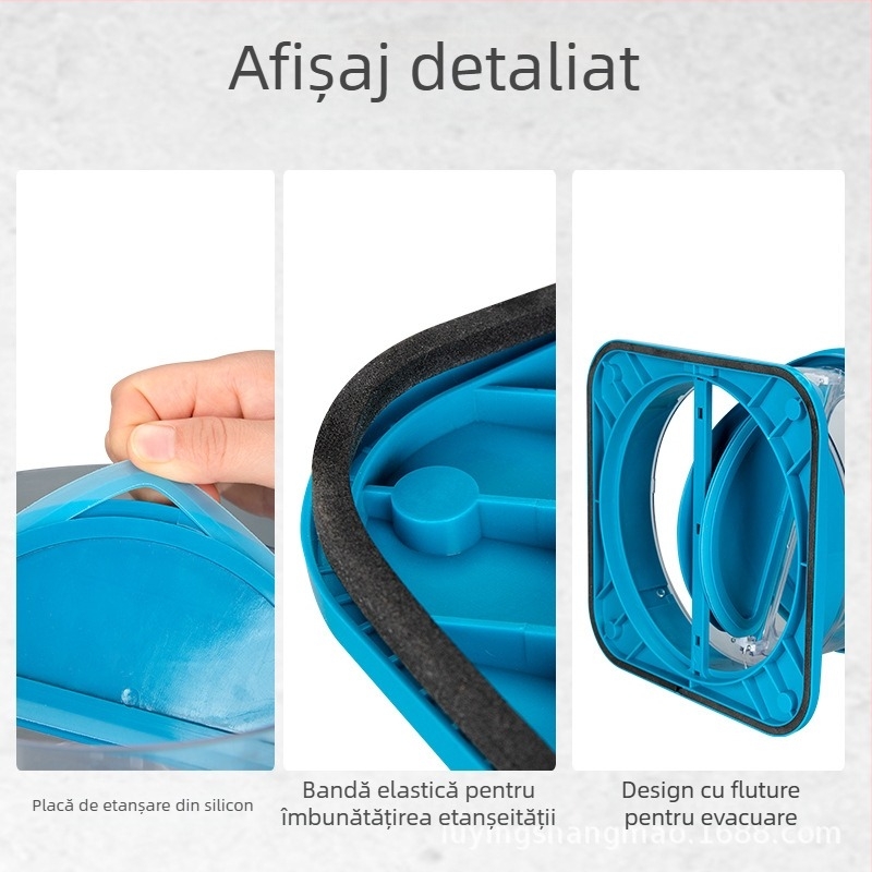 Valvă anti-retur pentru hotă de bucătărie, universală pentru mai multe diametre, material PP+ABS, stil Light Luxury, Shangyun