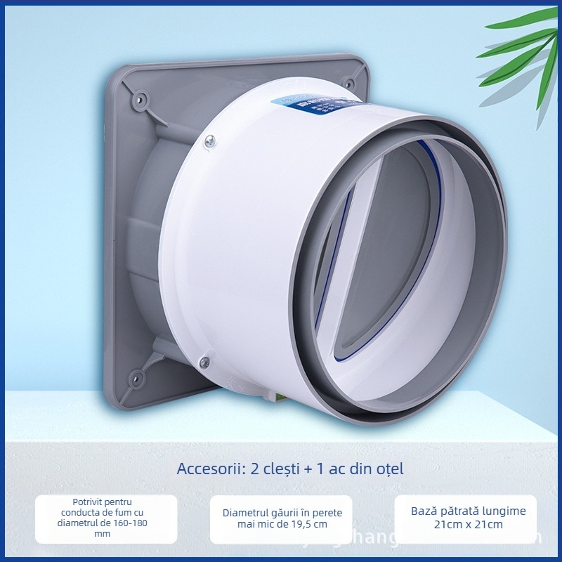 Valvă anti-retur pentru hotă de bucătărie, universală pentru mai multe diametre, material PP+ABS, stil Light Luxury, Shangyun