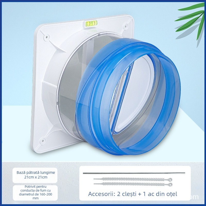 Valvă anti-retur pentru hotă de bucătărie, universală pentru mai multe diametre, material PP+ABS, stil Light Luxury, Shangyun