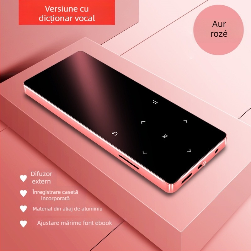 Bluetooth MP4 player cu touchscreen, redare MP3/MP4, cititor de cărți electronice, ceas de alarmă