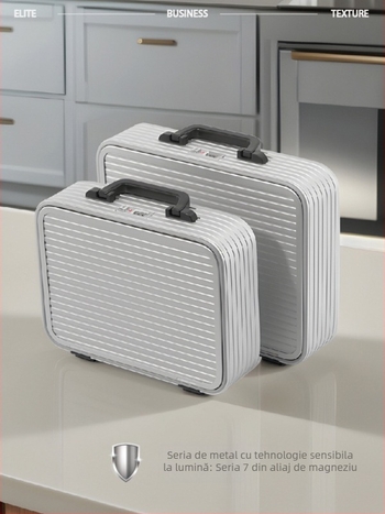 Geantă pentru laptop de la RIGHT HAND LUGGAGE - impermeabilă, ultraușoară, antifurt, model în dungi, căptușeală din poliester