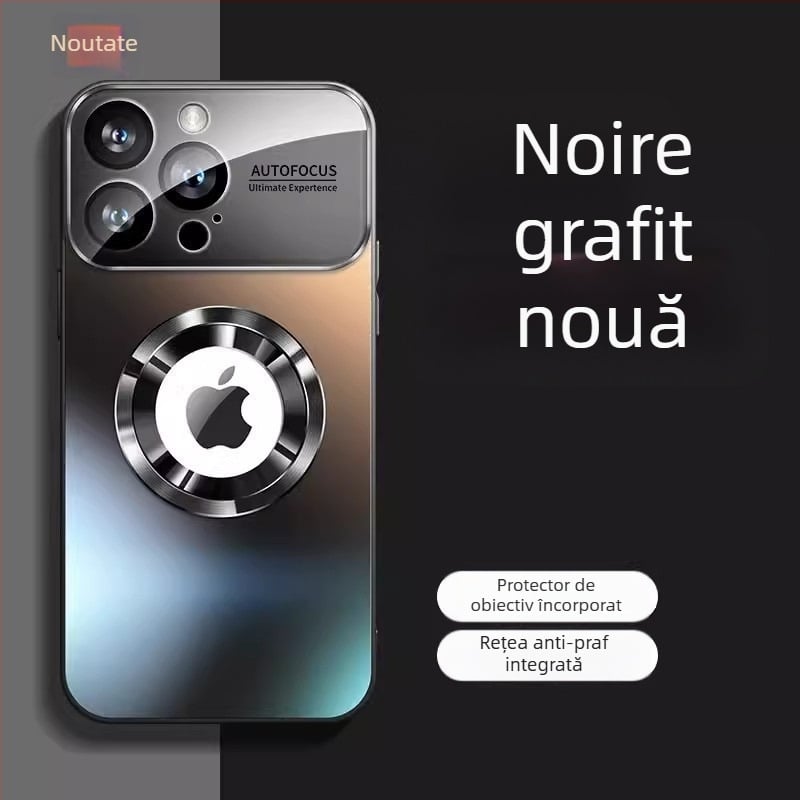 Carcasă pentru iPhone 17 Pro Max cu magnet și sticlă mată — protecție antișoc, anti-zgârieturi, anti-amprente, din PC