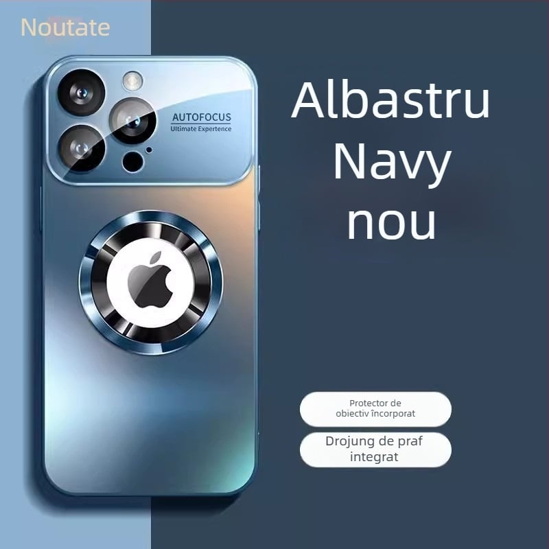 Carcasă pentru iPhone 17 Pro Max cu magnet și sticlă mată — protecție antișoc, anti-zgârieturi, anti-amprente, din PC