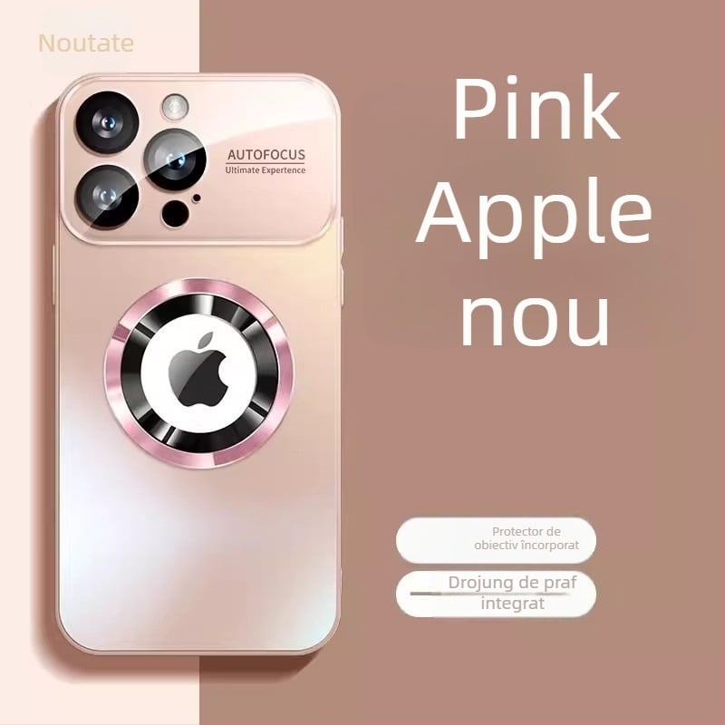 Carcasă pentru iPhone 17 Pro Max cu magnet și sticlă mată — protecție antișoc, anti-zgârieturi, anti-amprente, din PC