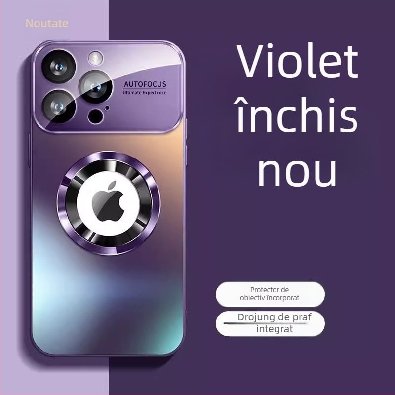 Carcasă pentru iPhone 17 Pro Max cu magnet și sticlă mată — protecție antișoc, anti-zgârieturi, anti-amprente, din PC