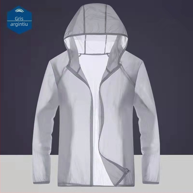 Jachetă cu glugă, protecție UV pentru vară, material respirabil, croială lejeră, pentru activități în aer liber
