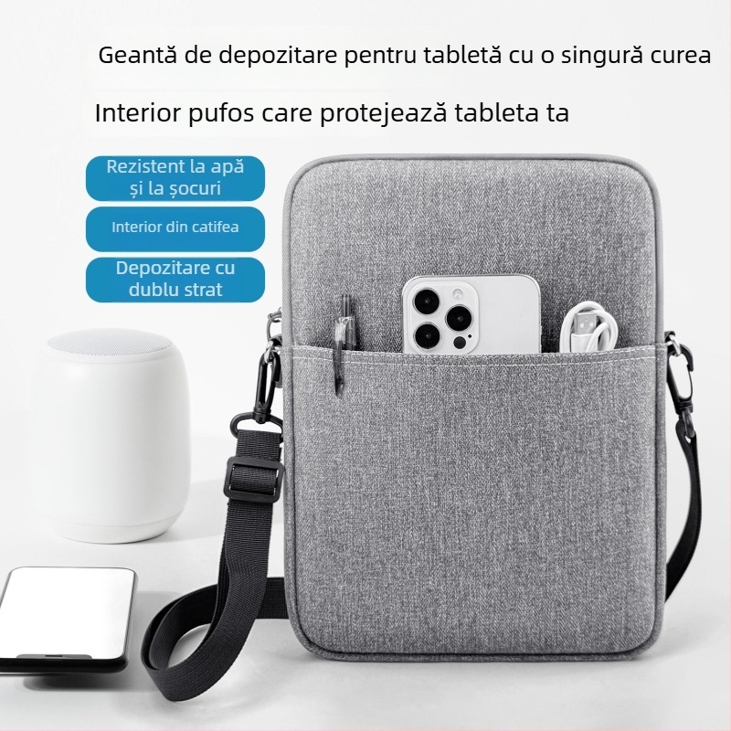 Geantă pentru tabletă din poliester, rezistentă la uzură și anti-tăiere, stil urban minimalist, unisex, primăvara 2025