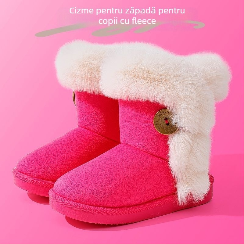 Ghete de copii pentru gleznă cu nubuk pe partea superioară și talpă din plastic, stil neutru, pentru 1-3 ani