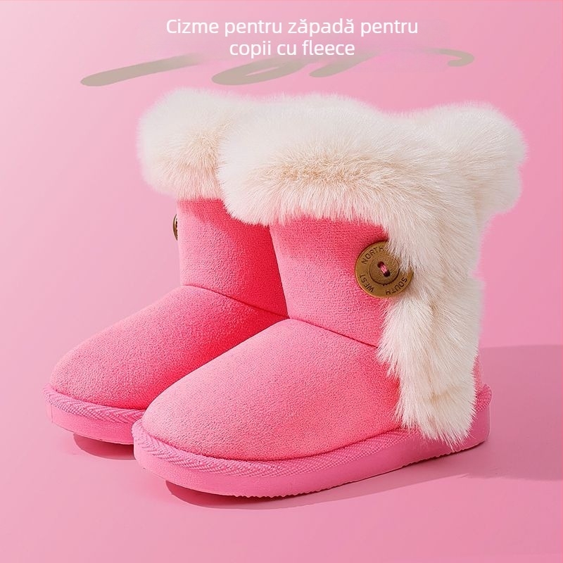 Ghete de copii pentru gleznă cu nubuk pe partea superioară și talpă din plastic, stil neutru, pentru 1-3 ani