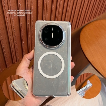 Carcasă Huawei Mate X7, PC transparent, protecție UV, rezistentă la zgârieturi, prindere magnetică, margine dublă