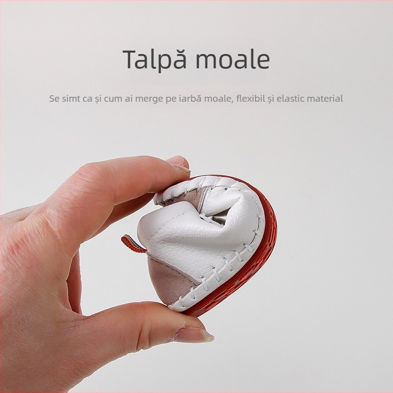 Pantofi pentru copii mici 12–36 luni, respirabili, talpă moale antiderapant, model cu dungi, închidere Velcro, talpă joasă, primăvară-toamnă