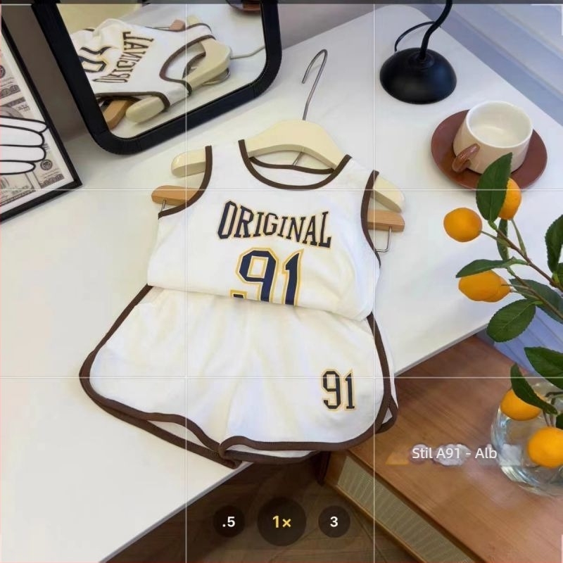 Set din două piese pentru copii, fără mâneci, stil coreean, top fără mâneci și șorturi, vară casual, bumbac 91–95%