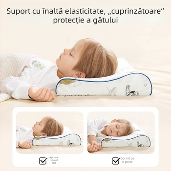 Beptides pernă din latex natural pentru copii și sugari, formă dreptunghiulară, nucleu din bumbac pur, conținut latex peste 90%, greutate 1–2 kg