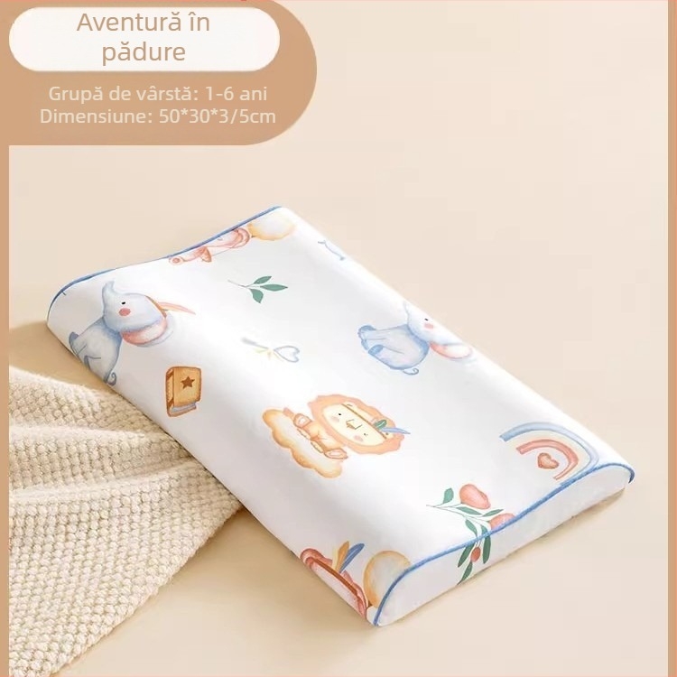 Beptides pernă din latex natural pentru copii și sugari, formă dreptunghiulară, nucleu din bumbac pur, conținut latex peste 90%, greutate 1–2 kg