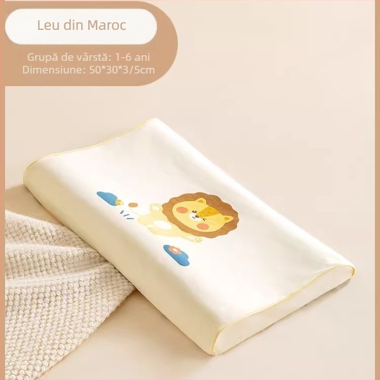 Beptides pernă din latex natural pentru copii și sugari, formă dreptunghiulară, nucleu din bumbac pur, conținut latex peste 90%, greutate 1–2 kg