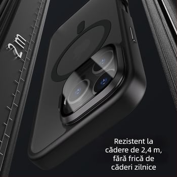 Husă pentru telefon cu suport pentru ochelari, compatibilă cu iPhone 16 – senzație de piele, magnetic, protecție completă, design luxos