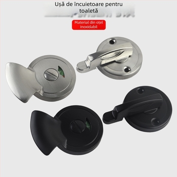 Încuietoare pentru ușa separatorului de toaletă publică cu indicator de ocupare - oțel inoxidabil periat, stil modern minimalist