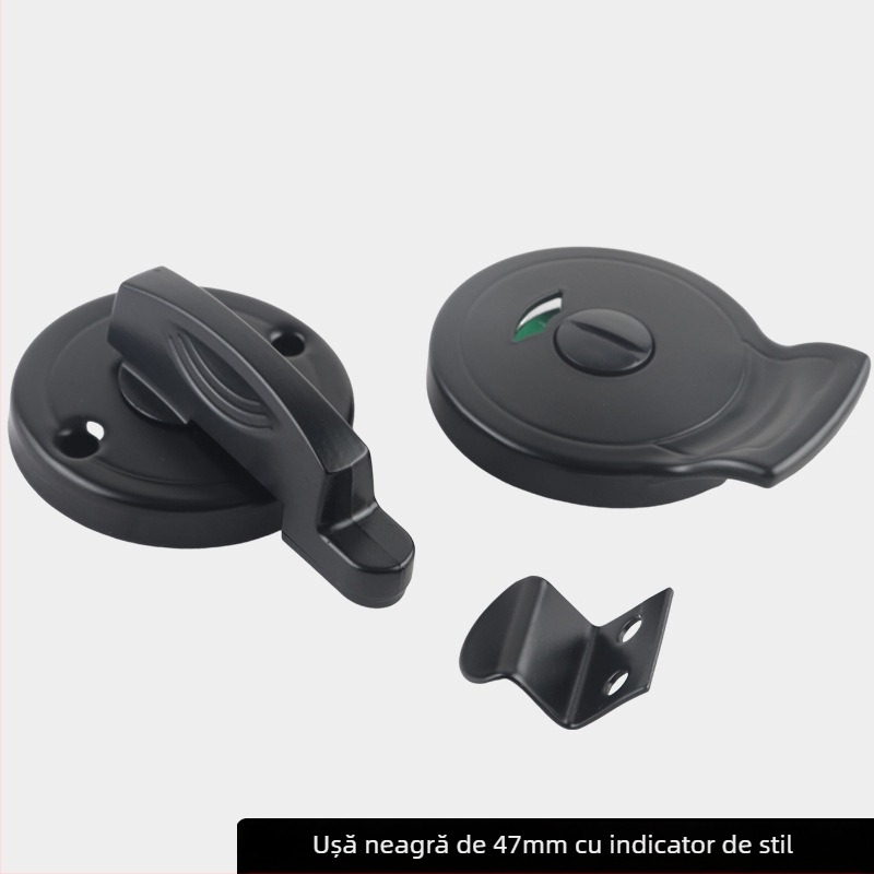Încuietoare pentru ușa separatorului de toaletă publică cu indicator de ocupare - oțel inoxidabil periat, stil modern minimalist
