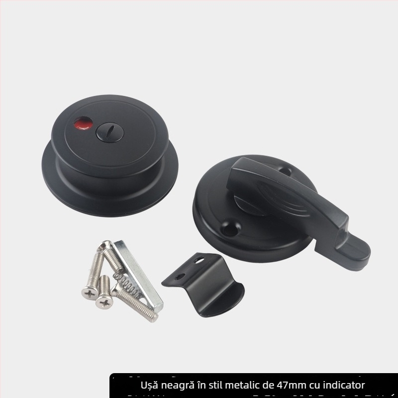 Încuietoare pentru ușa separatorului de toaletă publică cu indicator de ocupare - oțel inoxidabil periat, stil modern minimalist