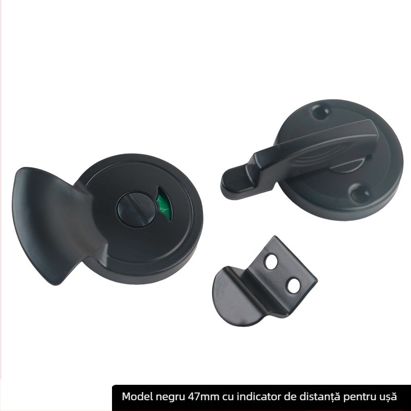 Încuietoare pentru ușa separatorului de toaletă publică cu indicator de ocupare - oțel inoxidabil periat, stil modern minimalist