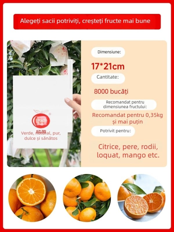 Geantă pentru ambalarea citrice — protecție împotriva insectelor și păsărilor; tip: pungă de plantare/eco/protecție pe pantă; scop: pungă pentru citrice; marcă: Altă; import: Nu