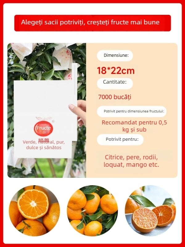 Geantă pentru ambalarea citrice — protecție împotriva insectelor și păsărilor; tip: pungă de plantare/eco/protecție pe pantă; scop: pungă pentru citrice; marcă: Altă; import: Nu