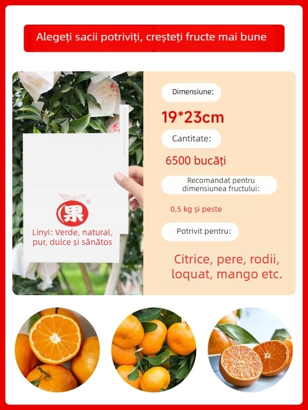Geantă pentru ambalarea citrice — protecție împotriva insectelor și păsărilor; tip: pungă de plantare/eco/protecție pe pantă; scop: pungă pentru citrice; marcă: Altă; import: Nu