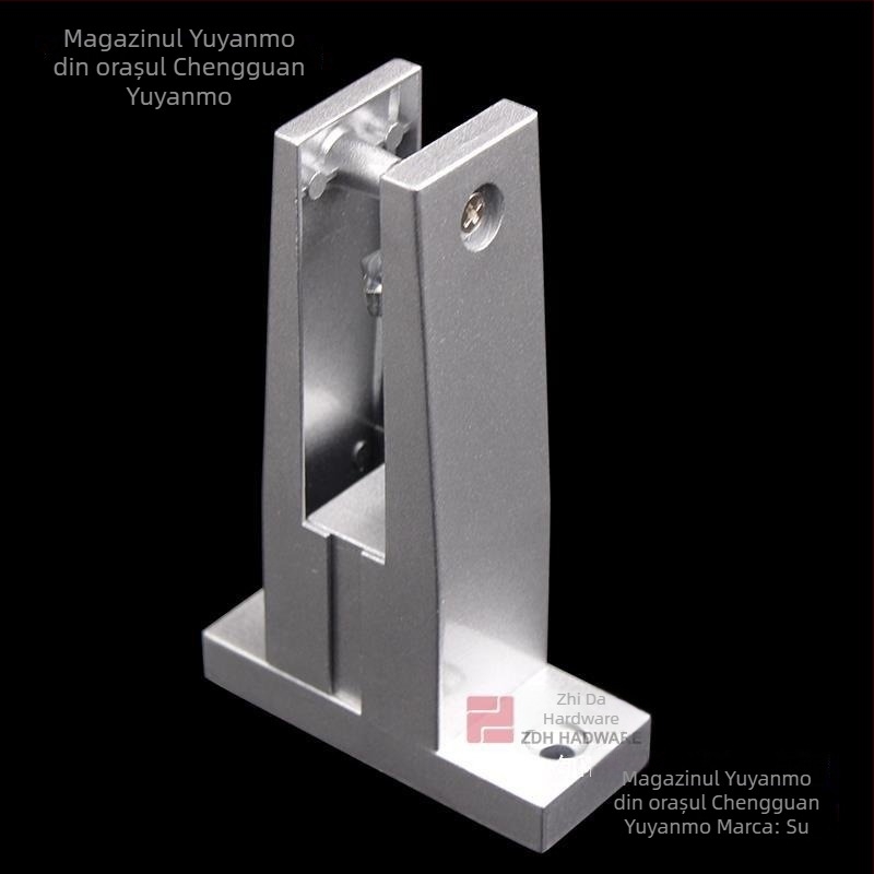 Set hardware pentru separatoare de toalete publice, cu componente din aluminiu: încuietoare, balamale, indicator și picioare de susținere