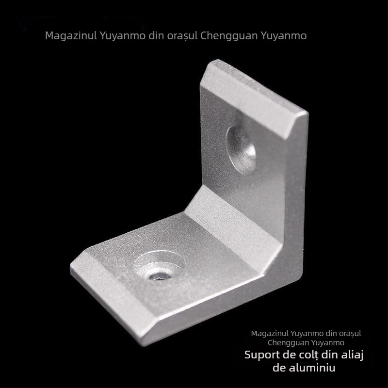 Set hardware pentru separatoare de toalete publice, cu componente din aluminiu: încuietoare, balamale, indicator și picioare de susținere