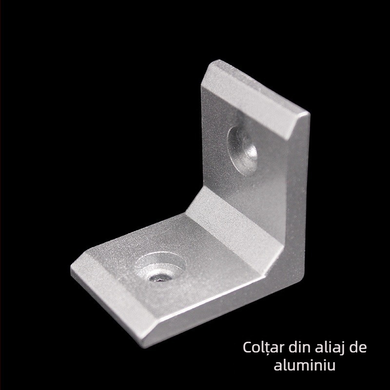 Set hardware pentru separatoare de toalete publice, cu componente din aluminiu: încuietoare, balamale, indicator și picioare de susținere