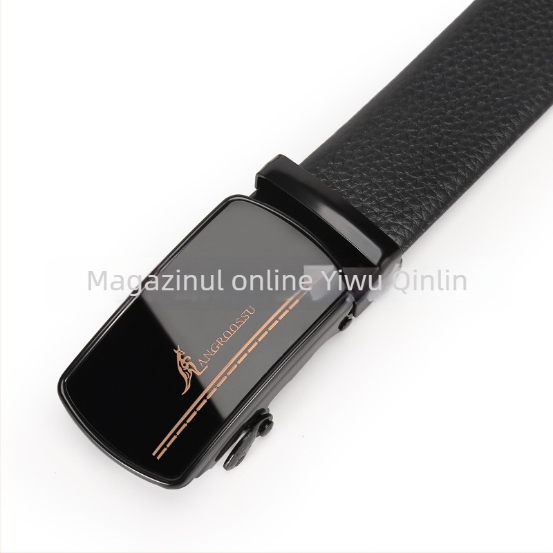 Cure pentru bărbați din piele sintetică, cataramă metalică din fier, închidere automată, lățime 2–4 cm, cataramă cu design din paiete