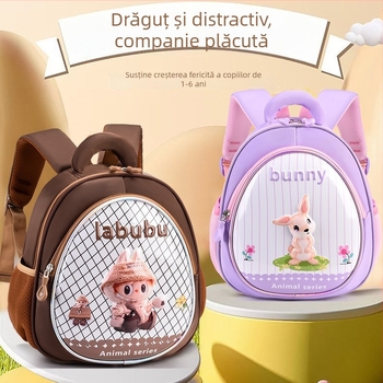Rucsac pentru copii ușor, cu carcasă 3D în formă de animale desenate, unisex, impermeabil