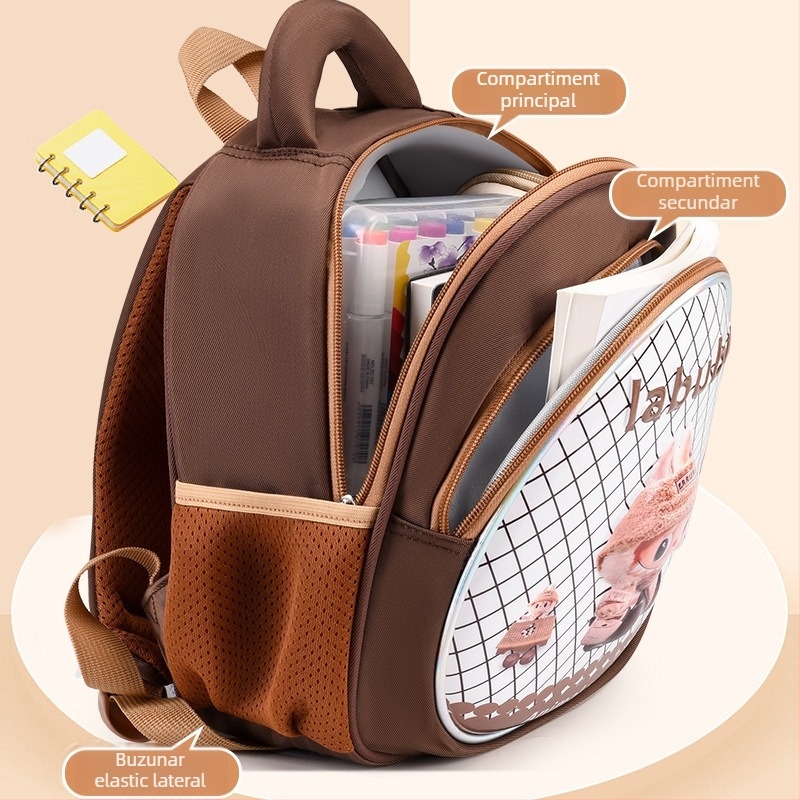 Rucsac pentru copii ușor, cu carcasă 3D în formă de animale desenate, unisex, impermeabil