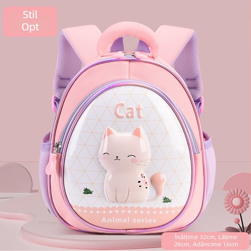 Rucsac pentru copii ușor, cu carcasă 3D în formă de animale desenate, unisex, impermeabil