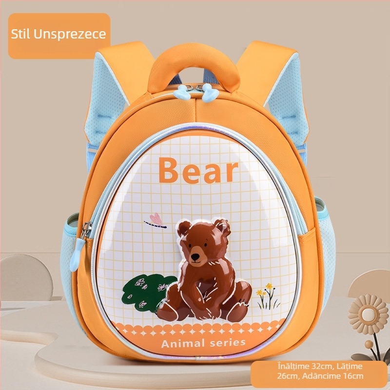 Rucsac pentru copii ușor, cu carcasă 3D în formă de animale desenate, unisex, impermeabil