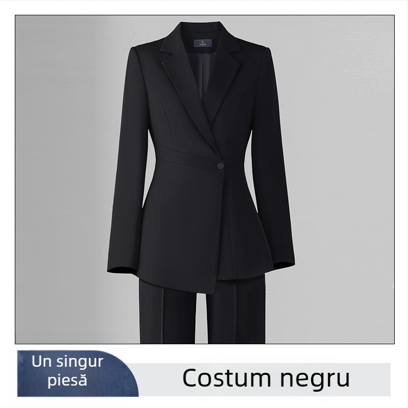 Sacou de damă Slim-Fit din Chenille, mâneci lungi, guler de sacou, amestec Spandex