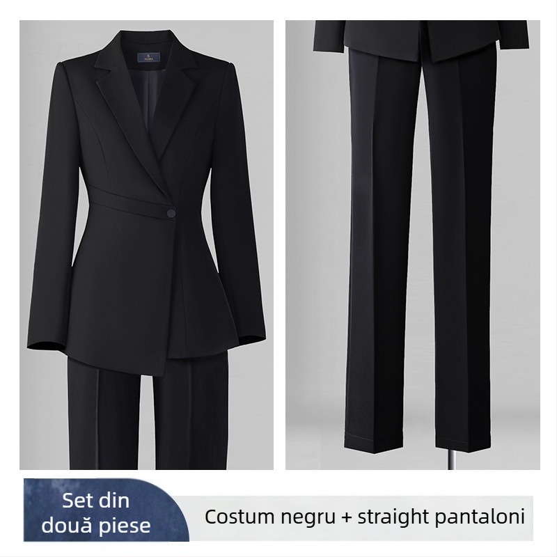 Sacou de damă Slim-Fit din Chenille, mâneci lungi, guler de sacou, amestec Spandex