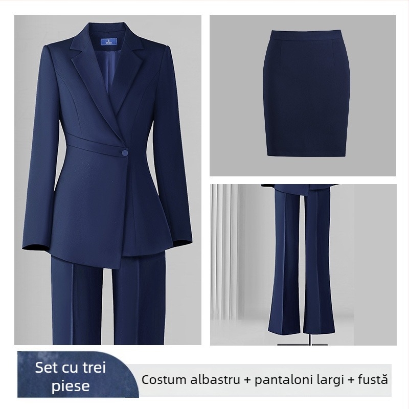 Sacou de damă Slim-Fit din Chenille, mâneci lungi, guler de sacou, amestec Spandex