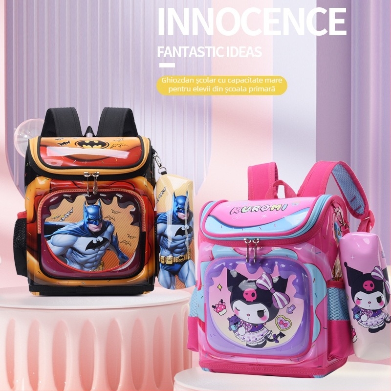 Rucsac pentru școală – EVA, model cu animale, bretele cu pernă de aer, unisex, pentru clasele superioare