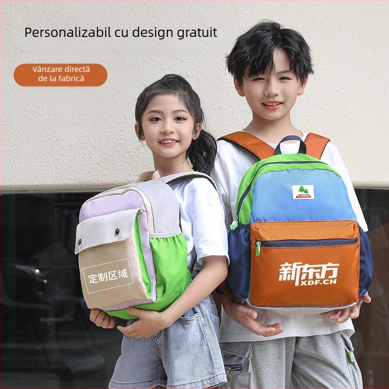 Rucsac pentru copii: ușor, respirabil, din nylon impermeabil; antibacterian, rezistent la uzură; protecție ergonomic a coloanei; stil drăguț; căptușeală din nylon