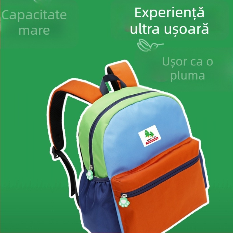 Rucsac pentru copii: ușor, respirabil, din nylon impermeabil; antibacterian, rezistent la uzură; protecție ergonomic a coloanei; stil drăguț; căptușeală din nylon